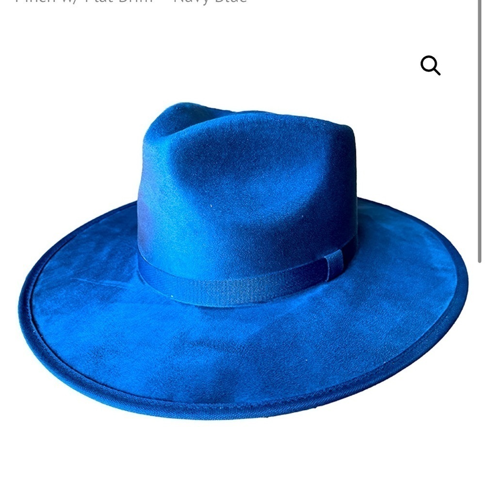 New MX Suede Pinch w/ Flat Brim – Navy Blue